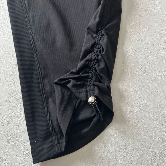 Lululemon Dance Studio Crop Pants Black | Size 14 | Drawstring Waist Lightweight - Picture 8 of 9